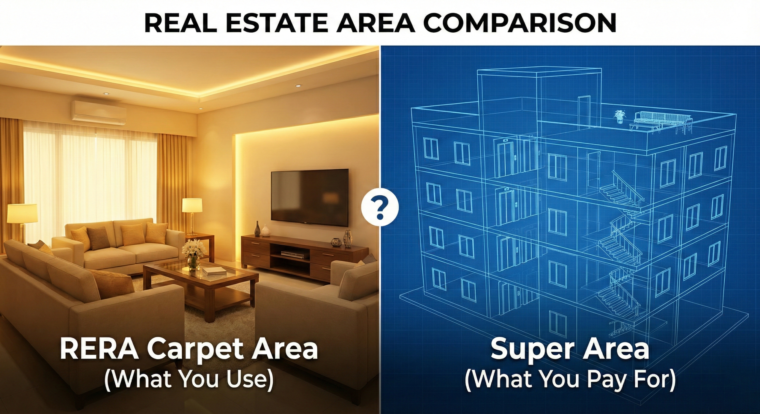 Carpet Area vs. Super Area: What Are You Actually Paying For? Carpet Area vs. Super Area: What Are You Actually Paying For?